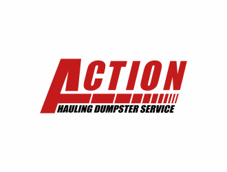 ACTION HAULING DUMPSTER SERVICE logo design by giphone