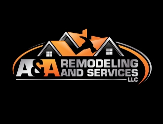 A&A Remodeling and services LLC logo design by jaize