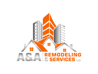 A&A Remodeling and services LLC logo design by pakNton