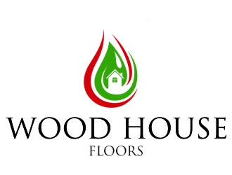 Wood House Floors logo design by jetzu