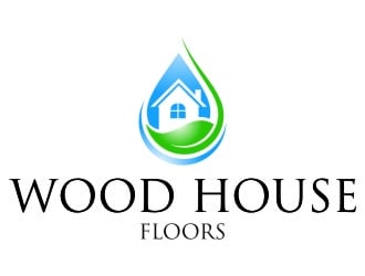 Wood House Floors logo design by jetzu