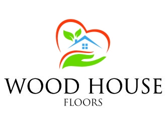 Wood House Floors logo design by jetzu