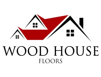 Wood House Floors logo design by jetzu