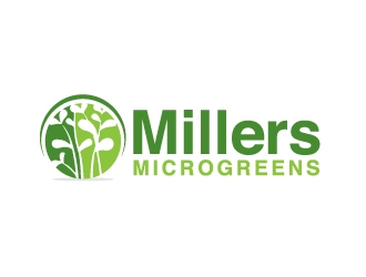 Millers Microgreens logo design by ElonStark