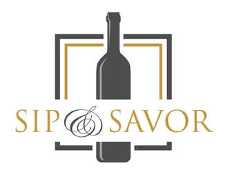 We Know Vino or Sip and Savor logo design by MAXR