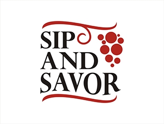 We Know Vino or Sip and Savor logo design by gitzart