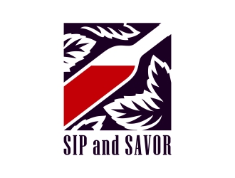 We Know Vino or Sip and Savor logo design by Mbezz