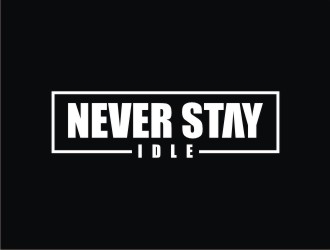 NEVER STAY idle logo design by agil