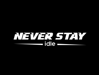 NEVER STAY idle logo design by serprimero