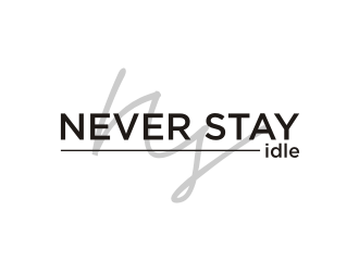 NEVER STAY idle logo design by rief