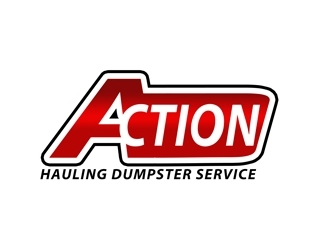 ACTION HAULING DUMPSTER SERVICE logo design by bougalla005