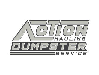 ACTION HAULING DUMPSTER SERVICE logo design by nona