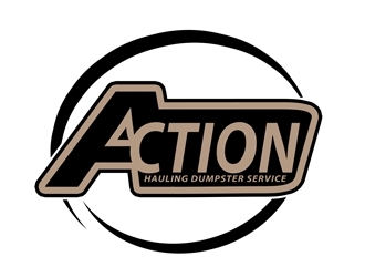 ACTION HAULING DUMPSTER SERVICE logo design by bougalla005