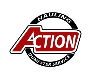 ACTION HAULING DUMPSTER SERVICE logo design by bougalla005