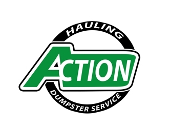 ACTION HAULING DUMPSTER SERVICE logo design by bougalla005