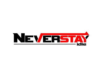 NEVER STAY idle logo design by yunda