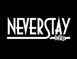 NEVER STAY idle logo design by jaize