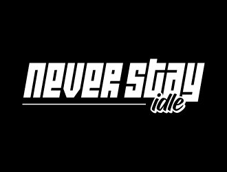 NEVER STAY idle logo design by jaize