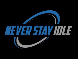 NEVER STAY idle logo design by ElonStark