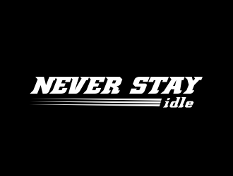 NEVER STAY idle logo design by serprimero