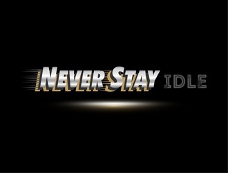 NEVER STAY idle logo design by ksantirg