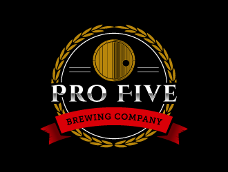 Pro Five Brewing Company logo design by pencilhand