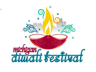 Michigan Diwali Festival logo design by ElonStark