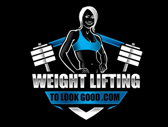 www.weightliftingtolookgood.com logo design by DreamLogoDesign
