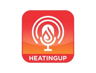 Heating Up (Podcast) logo design by Royan