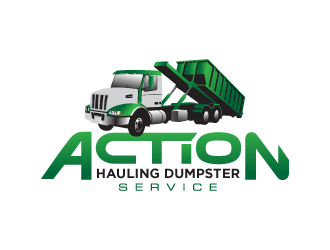 ACTION HAULING DUMPSTER SERVICE logo design by yurie