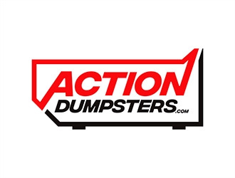 ACTION HAULING DUMPSTER SERVICE logo design by gitzart