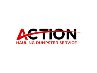ACTION HAULING DUMPSTER SERVICE logo design by BintangDesign