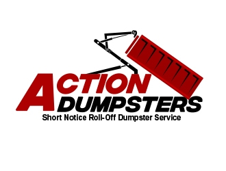 ACTION HAULING DUMPSTER SERVICE logo design by Danny19