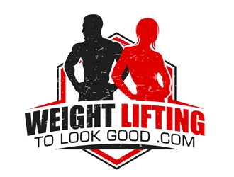 www.weightliftingtolookgood.com logo design by DreamLogoDesign