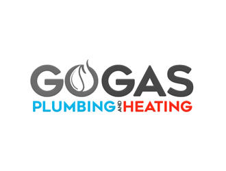 Go Gas plumbing and heating logo design by megalogos