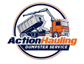 ACTION HAULING DUMPSTER SERVICE logo design by THOR_