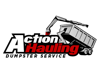 ACTION HAULING DUMPSTER SERVICE logo design by THOR_