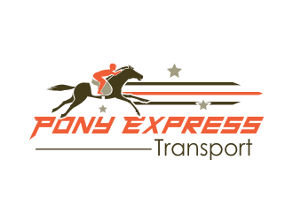 Pony Express Transport  logo design by ROSHTEIN