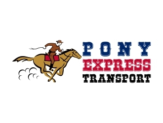 Pony Express Transport  logo design by dibyo