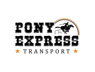 Pony Express Transport  logo design by ksantirg