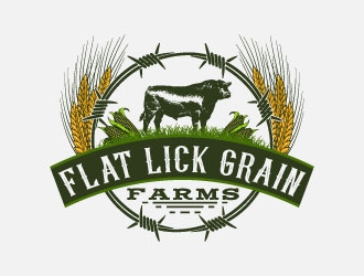 Flat Lick Grain Farms, LLC logo design by AYATA