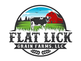 Flat Lick Grain Farms, LLC logo design by DreamLogoDesign