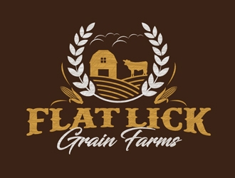 Flat Lick Grain Farms, LLC logo design by DreamLogoDesign