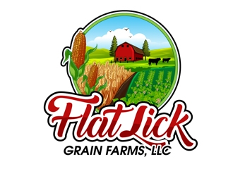Flat Lick Grain Farms, LLC logo design by DreamLogoDesign