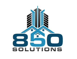 850 SOLUTIONS logo design by scriotx