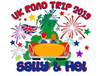 Sally & Hel UK Road Trip 2019 logo design by Cekot_Art