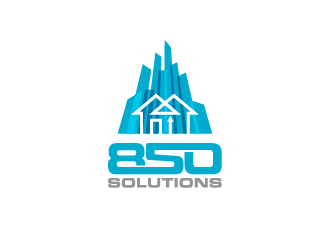 850 SOLUTIONS logo design by PRN123