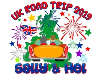 Sally & Hel UK Road Trip 2019 logo design by Cekot_Art