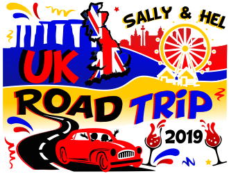 Sally & Hel UK Road Trip 2019 logo design by aldesign