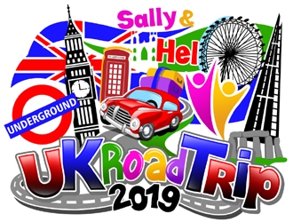 Sally & Hel UK Road Trip 2019 logo design by ingepro